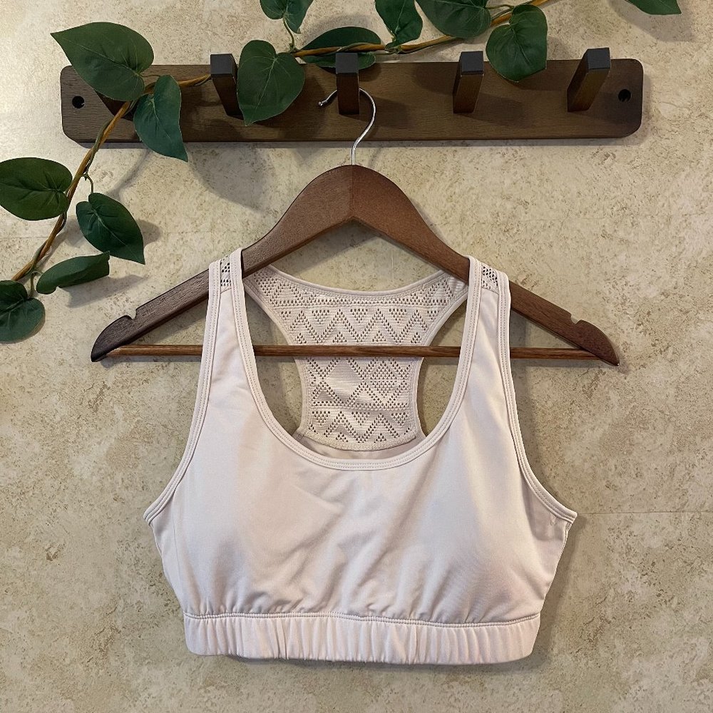 ZYIA Activewear Bomber Sports Bra • Lace Racerback